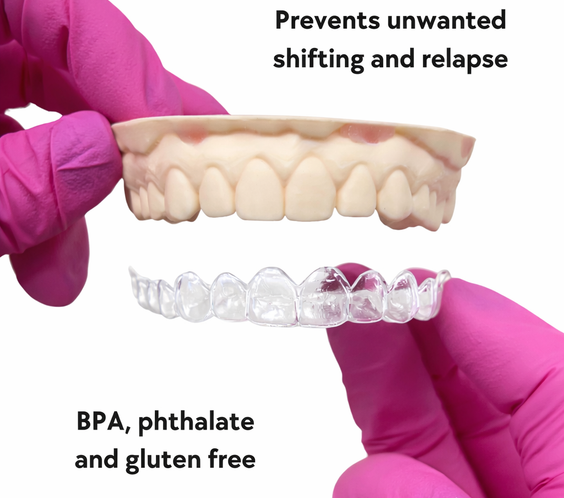 clear retainer prevents teeth from shifting