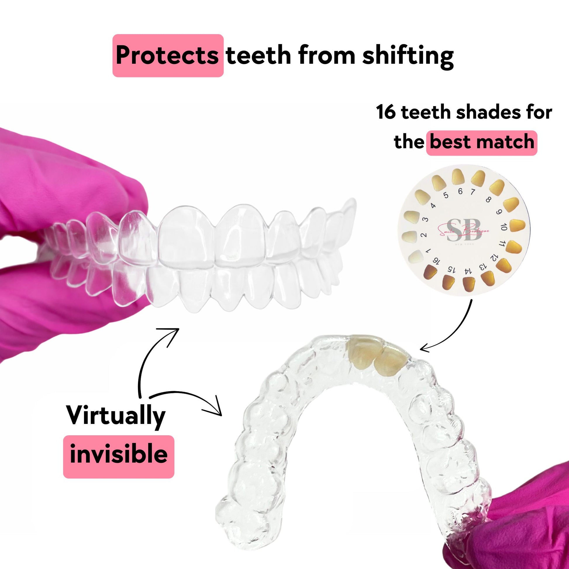 Clear and pontic dental aligners 