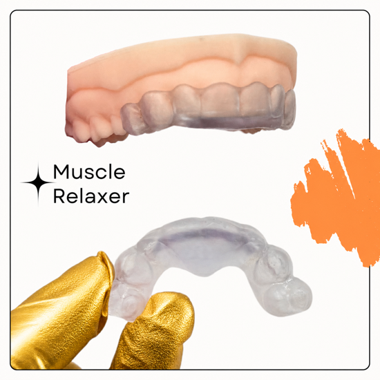 Night muscle relaxer appliance for the upper arch