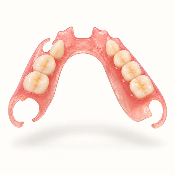 Flexible partial, 6 to 8 teeth