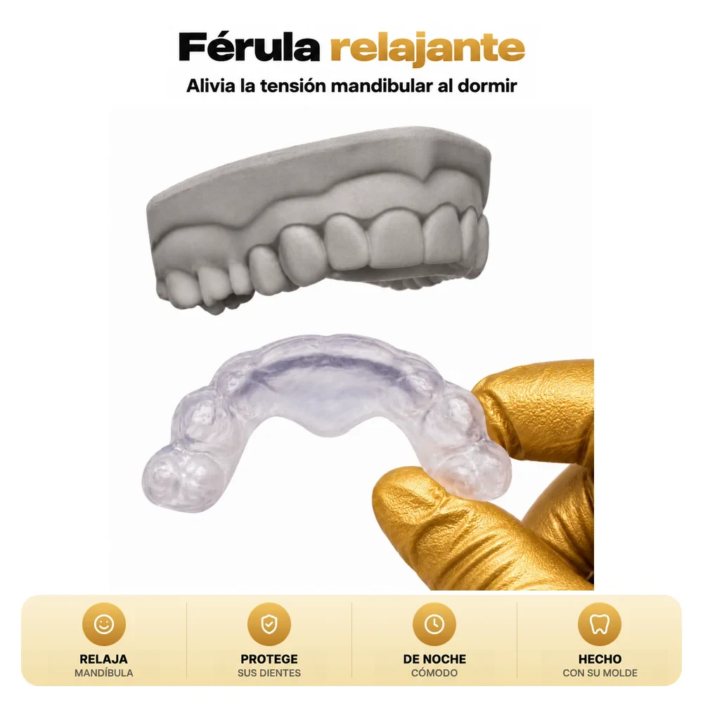 Guarda dental nocturna relajante adaptada a su mordida para proteger sus dientes