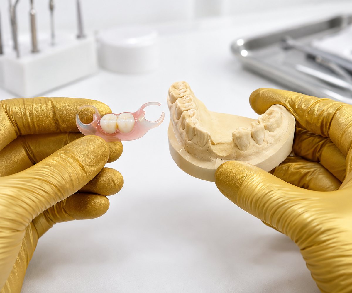 Prótesis flexible terminada en el laboratorio en menos de seis días