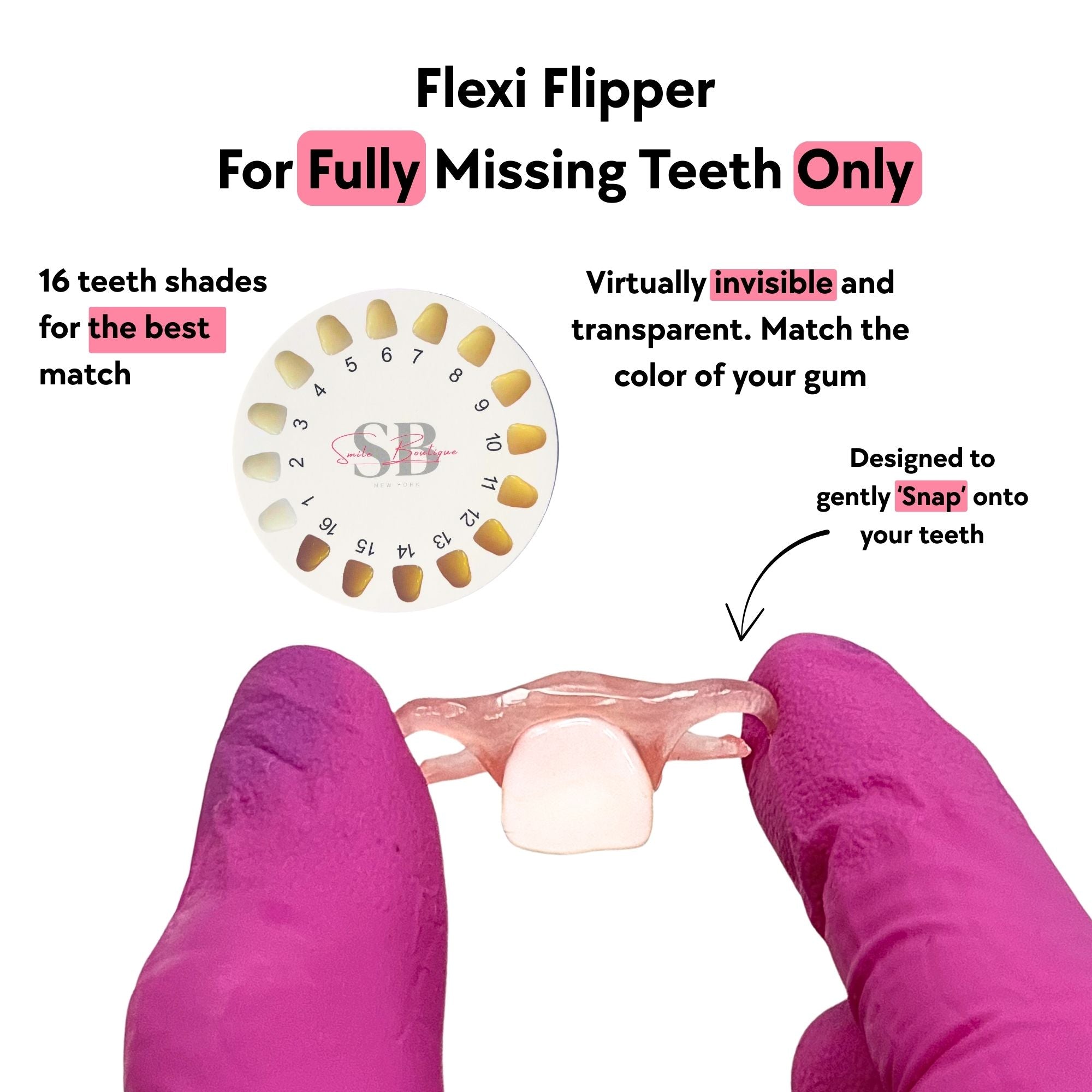 Flexible Flipper for missing teeth