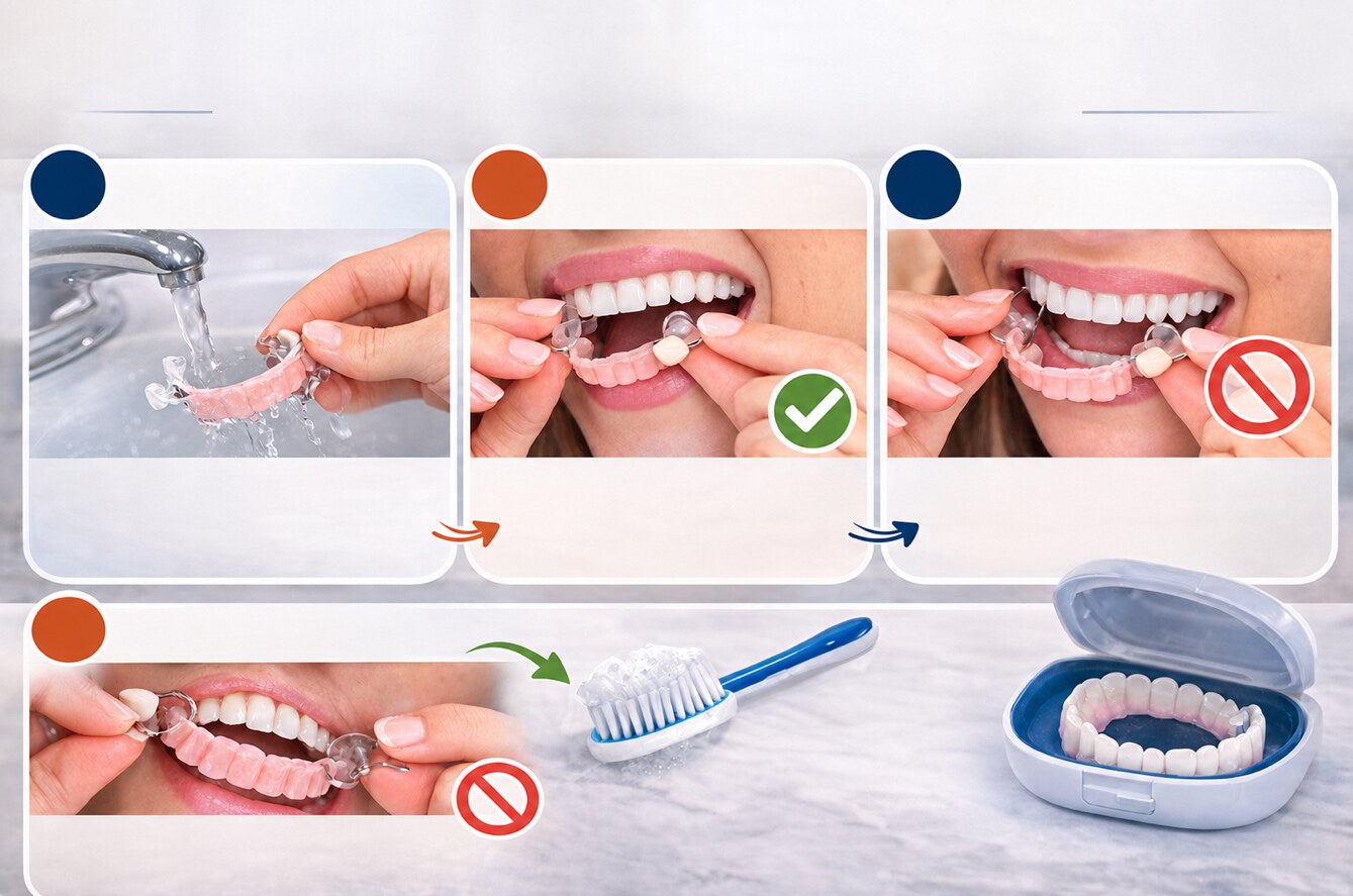 How to care for your tooth flipper
