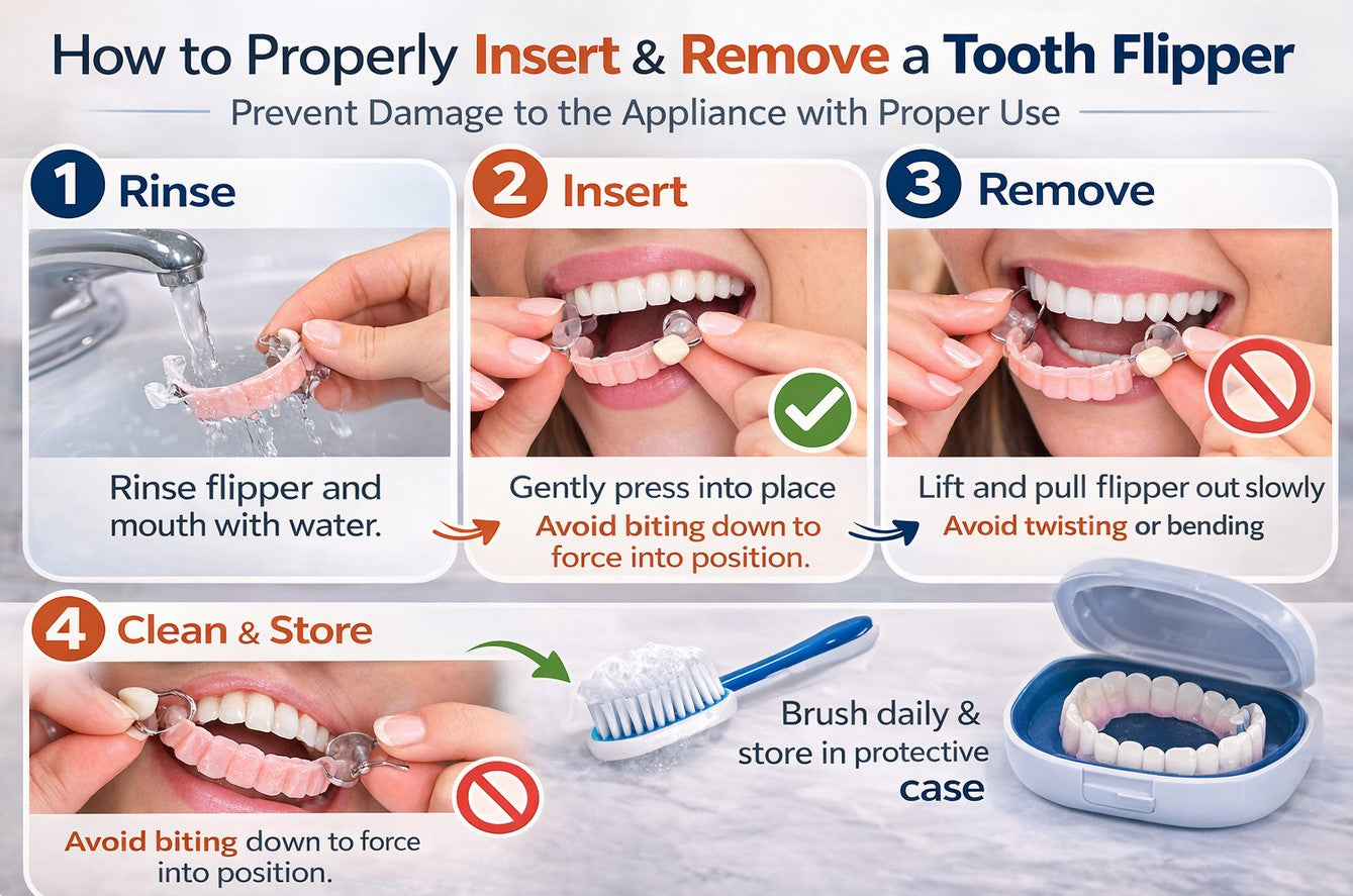 How to care for your tooth flipper